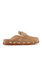 Mules mit Absatz in Beige Farbe