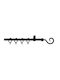 Grace Extendable Metallic Curtain Pole Single Φ12mm 120-120cm Black Mat