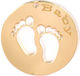 Hanging Plexiglass Paw Prints Gold Shade 4.5cm 10pcs Pkp 10 80452 Kaliso Kls-pkp-10-80452
