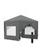 Outsunny Сгъваема киоска Градина Сив 3x3м