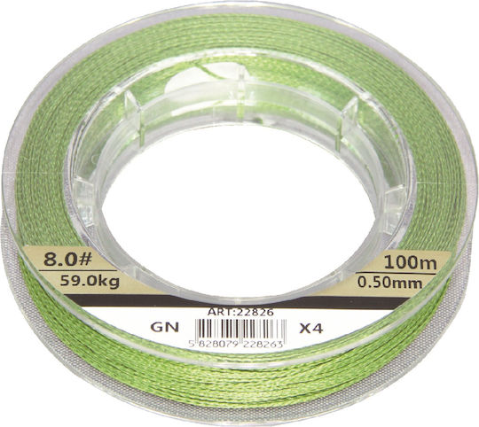 Tpster Angelschnur 159-05 Grün 0,5mm Max59kg 100m 22826