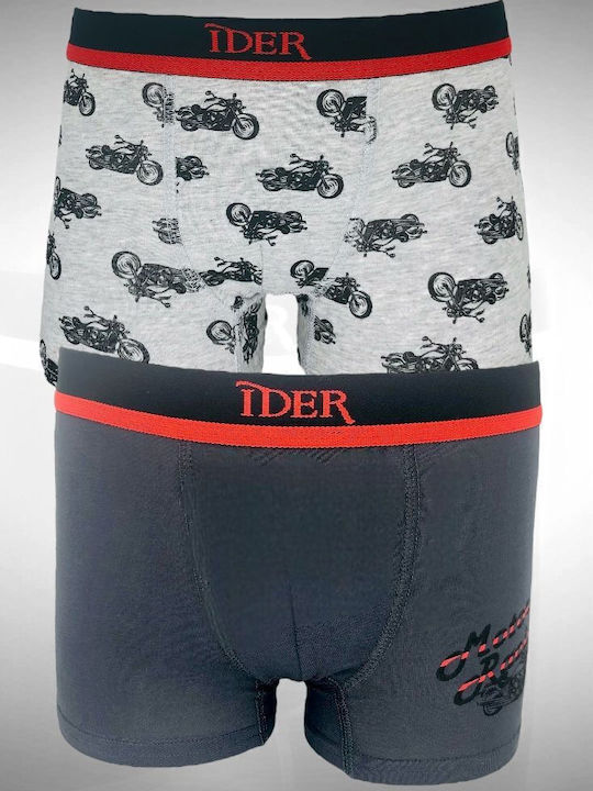 IDER Set boxeri pentru copii Gri 2buc