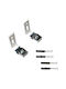 Grace Curtain rail base Wall made of Metal Silver 2pcs