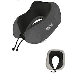 My Home Luxury Μαξιλαράκι Ταξιδίου Memory Foam Γκρι