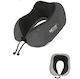 My Home Luxury Memory Foam Travel Pillow Travel Set Pillow 19x12cm Gray
