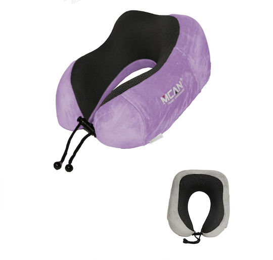 My Home Luxury Μαξιλαράκι Ταξιδίου Μαξιλαράκι Memory Foam Μωβ