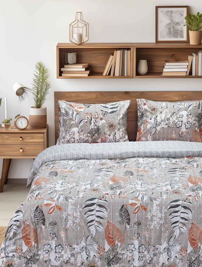 Madi Bettbezug-Set Übergröße mit 2 Kissenbezügen 220x240 Canopy Gray