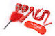 Naughty Toys BDSM Комплект в Червен Цвят