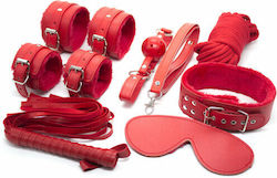 Naughty Toys Lover's BDSM Kit σε Κόκκινο Χρώμα