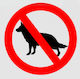 Plexiglass-Schild 'Keine Hunde erlaubt' 11,5 x 11,5 cm 0.165-pl25