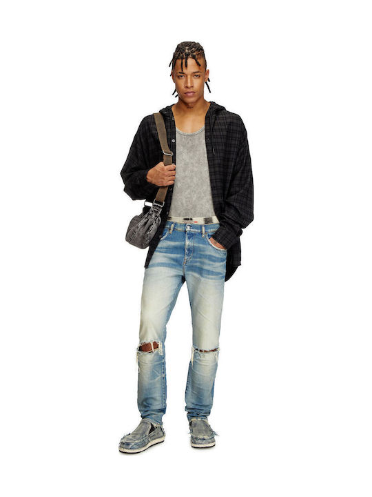 2019 D-strukt Men's Jeans Pants with Slim Fit Blue