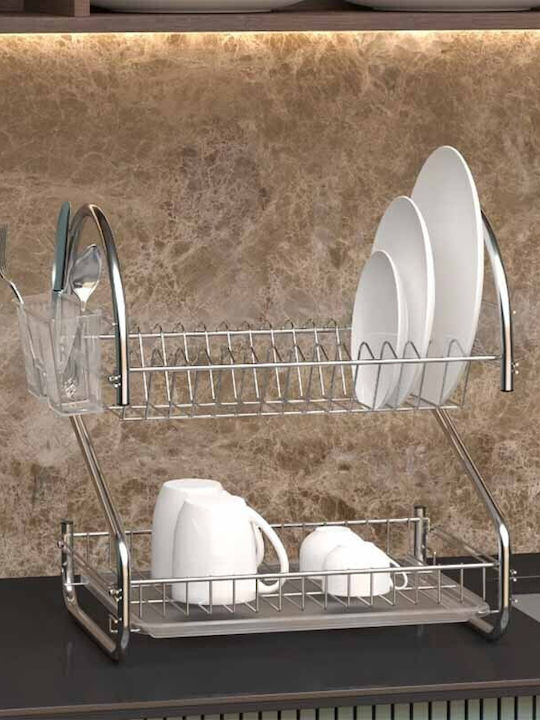 Tekno-Tel Sink Strainer Inox Silver 46x30x44cm