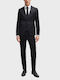 Men's Winter Suit Jacket Slim Fit Black