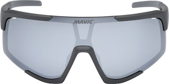 Mavic Cycling Glasses with Gray Frame & Transparent Lenses