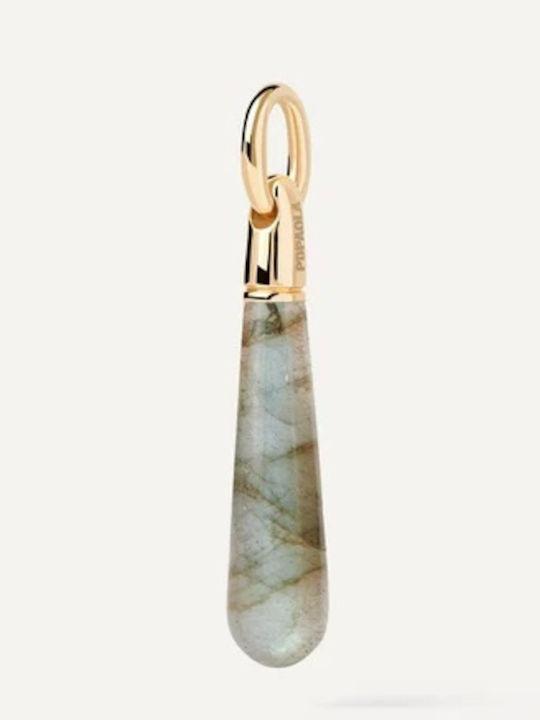 P D Paola Gold Plated Gray Necklace