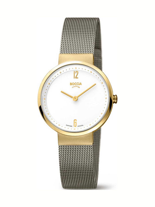 Boccia Women's Watch with Gray Metal Bracelet