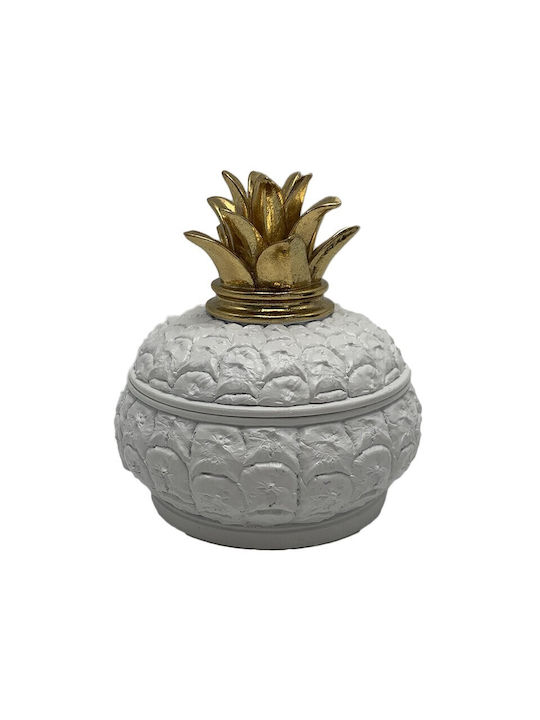 Pineapple White-Gold Lid 15x15x15