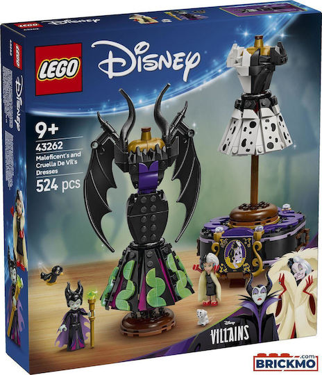 LEGO Rochiile lui Maleficent și Cruella De Vil Disney pentru 9+ Ani 524 Bucăți