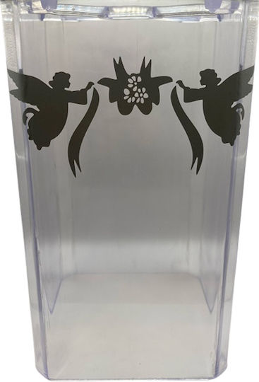 Capac Lanternă din Plexiglas Rezistent la Vânt Design Transparent Dimensiune 32 X 18 cm