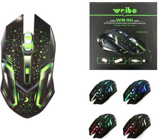 1768 Mouse Wireless RGB De Gaming 3200 DPI Multicolor