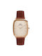 Daniel Wellington St Mawes Γυναικείο Ρολόι Μπαταρίας με Καφέ Δερμάτινο Λουράκι