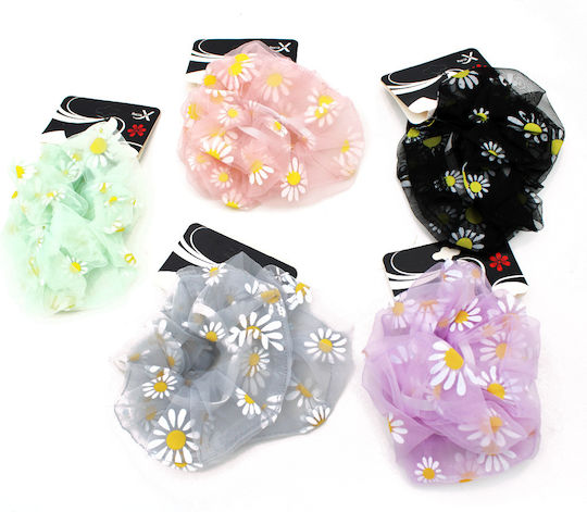 Set aus Haargummis Gänseblümchen 2 Stück Farbauswahl Schwarz