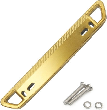 Kennzeichenhalterung für Autoumbauten, Kohlefaseroptik, Gold