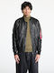 Ma-1 Leather Jacket Black