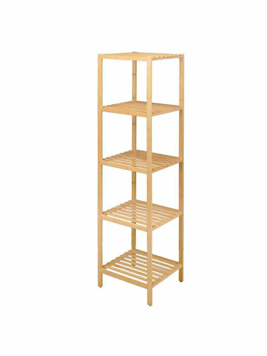 Berilo Floor Bathroom Shelf Bamboo Brown