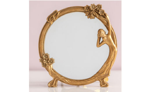 Makeup Mirror 25x25cm Gold