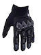 Fox Bomber CE Summertime Men's Leather Motorcycle Riding Gloves Black