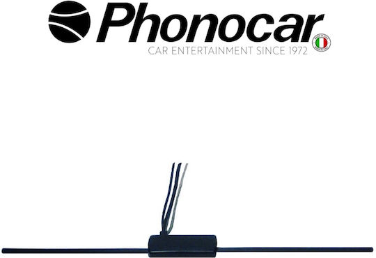 Phonocar Антена за Автомобил Вътрешен Стикер за Радио с усилвател в Черно Цвят