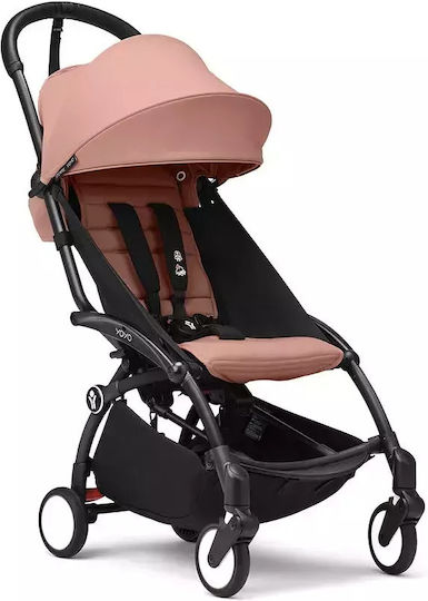 Stokke YOYO³ Καρότσι Μωρού Kατάλληλο από 6+ Mηνών Frame Colour Black / Pack Ginger 6.2kg