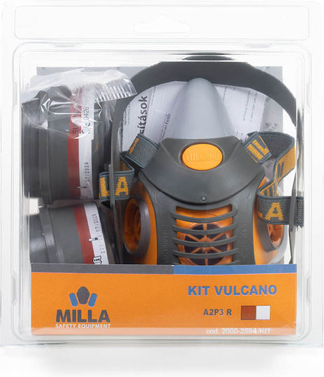 Milla Ημιμάσκα Υψηλής Προστασίας Kit Vulcano 2000-2594 Brown