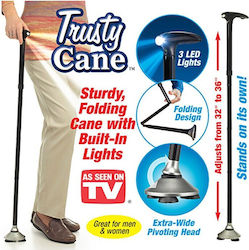 Сгъваема бастун с LED светлина и въртяща се основа Trusty Cane Сгъваема бастун с LED светлина и въртяща се основа Trusty Cane