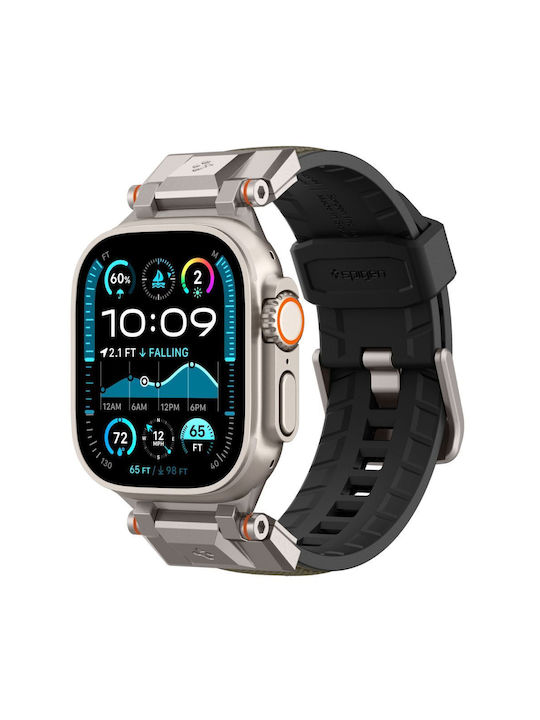 Spigen Durapro Armor Armband Silikon Grün (Apple Watch 6, 7, 8, 9, 10, SE, Ultra 1, 2)