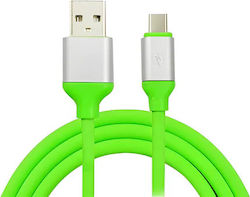 Cablu de încărcare și date USB A la Type-C, lungime 2m, verde Cablu de încărcare și date USB A la Type-C, lungime 2m, verde