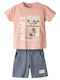 Kids' Set with Shorts Summer 2pcs Salmon
