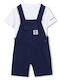 Kids Clothing Set with Dungarees Summer 2 Pieces Blue