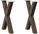 vidaXL Metallic Furniture Leg 2 Pieces Suitable...