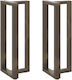 vidaXL Metallic Furniture Legs 2 Pieces Suitabl...
