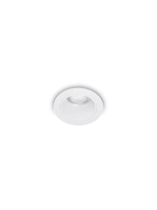 Ideal Lux Quark Fi Μεταλλικό Χωνευτό Σποτ με Ενσωματωμένο LED και Θερμό Λευκό Φως 4.9x4.9εκ. 1τμχ
