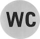 Табела за WC от инокс Ø7см
