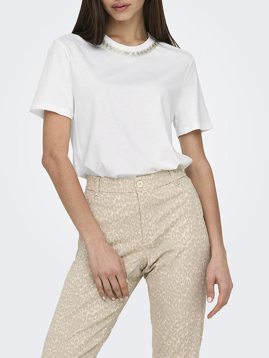 Only Bling Women's Blouse Cotton Short Sleeve O...