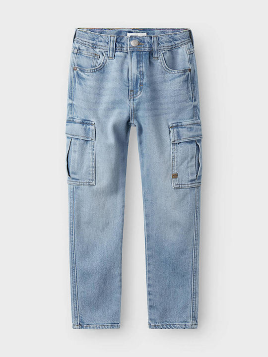 Kinder Schlaghose Fracht Light Blue Denim