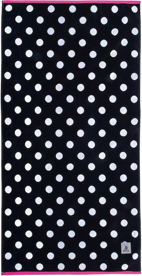 Greenwich Polo Club Beach Towel Cotton Black 170x90cm.