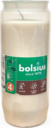 Vegetable Dedication Candle Bolsius 4 Days White 5.5 X 14 cm
