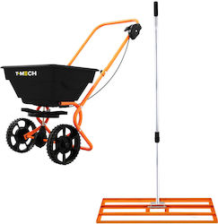 Rotationsstreuer & 100 cm Rasenplanierer Orange Rotationsstreuer & 100 cm Rasenplanierer Orange