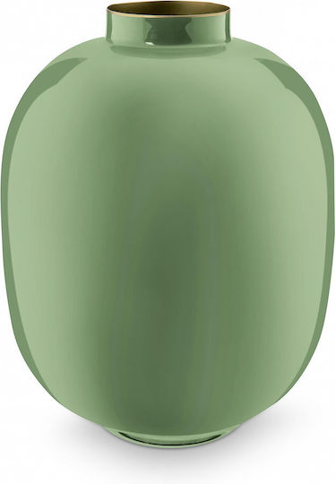 Pip Studio Metal Vase Green 32cm