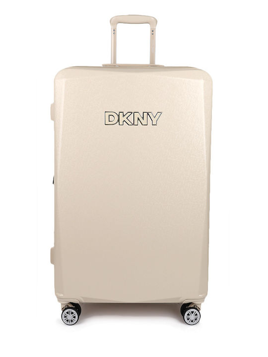 DKNY Großer Hartreisekoffer Ivory mit 4 Rädern